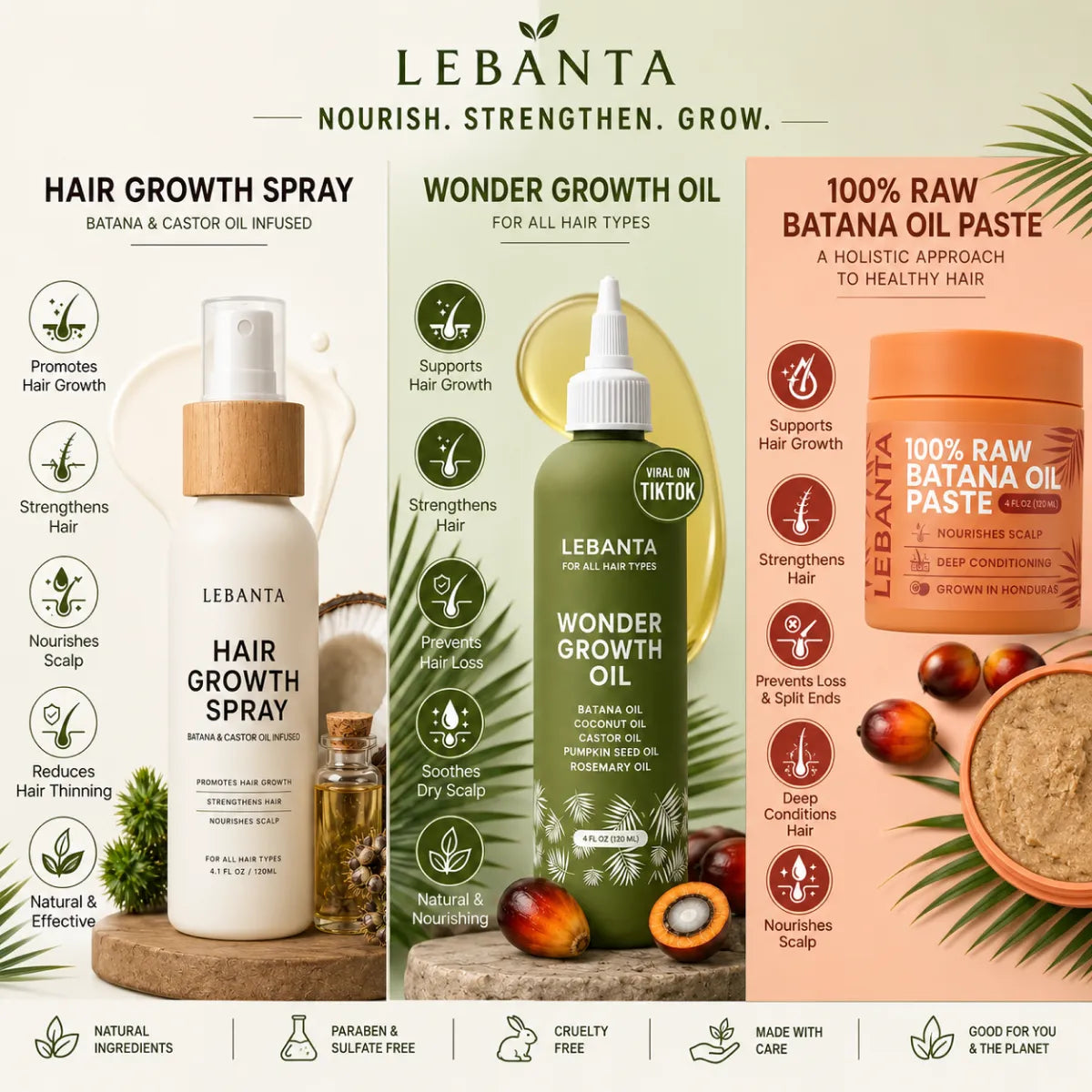 Serum, Spray & Paste  Hair Trio Restore Bundle